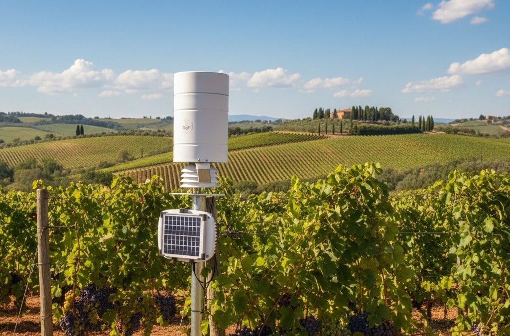 Stazione meteo professionale nel vigneto: uno strumento fondamentale per l’agricoltura di precisione